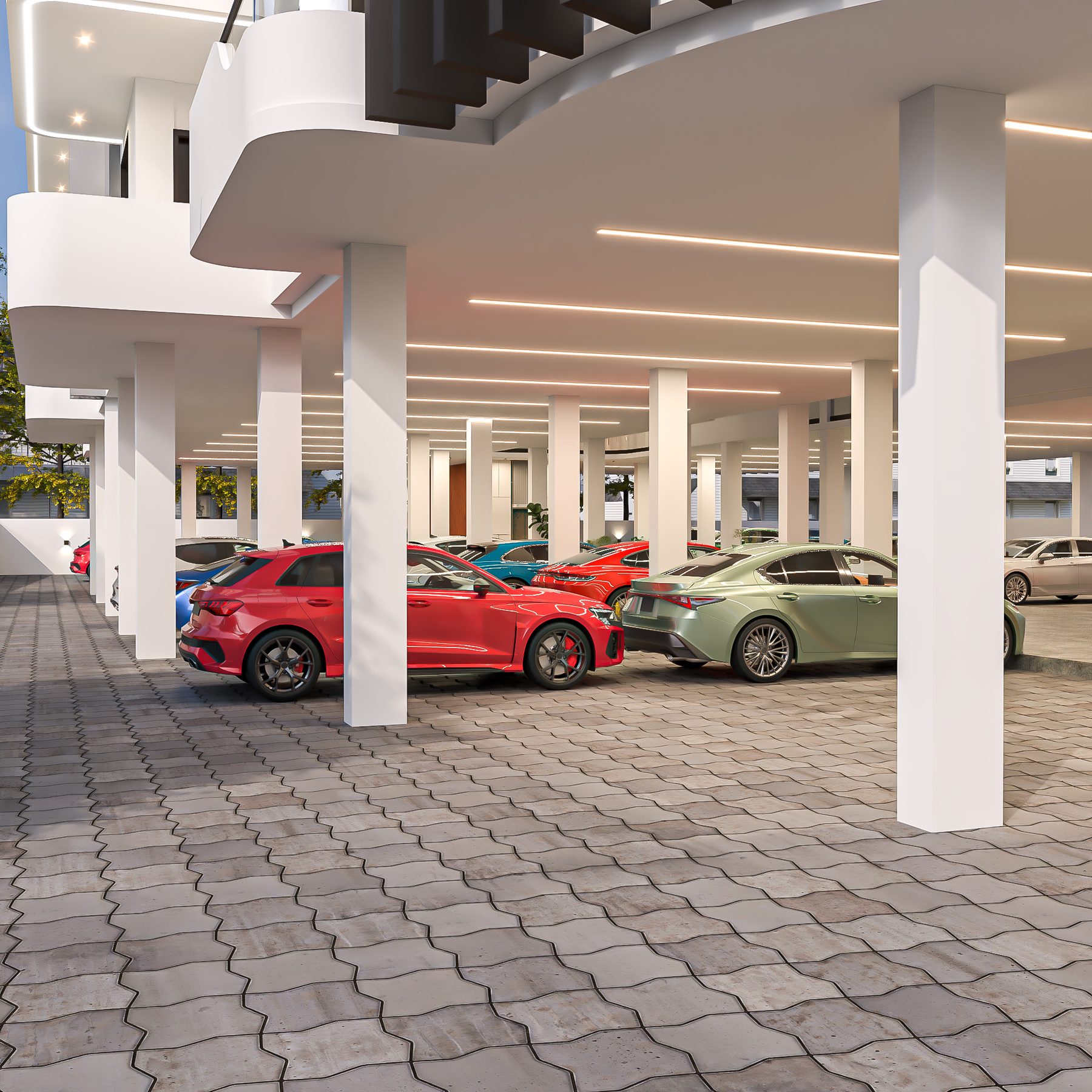 Covered Ground-Floor Parking